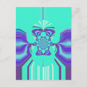 Cartão Postal Belo vetor de cor azul iridescente roxo ciano