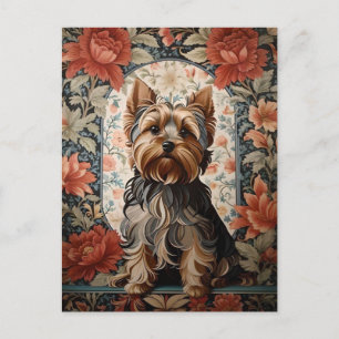 Cartão Postal Belo Yorkie   Yorkshire Terrier Portrait