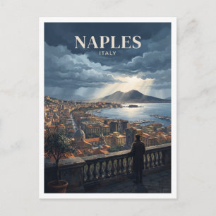 Cartão Postal Belvedere di San Martino Nápoles Itália Lembrança