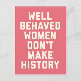 Cartão Postal Bem Comportada, citação feminista