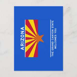Cartão Postal Bem-vindo à Arizona - Sinal de Estrada dos EUA