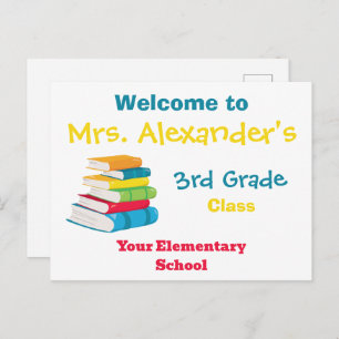 Cartão Postal Bem-vindo à aula de volta à escola