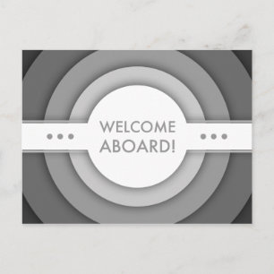 Cartão Postal bem-vindo a bordo (retrô)