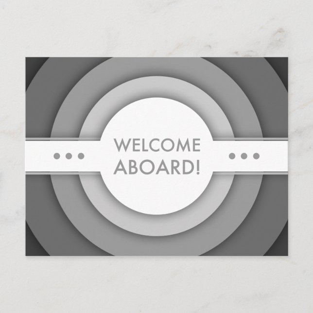 Cartão Postal bem-vindo a bordo (retrô) (Frente)