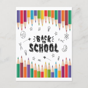 Cartão Postal Bem-Vindo À Camisa De Escola, Primeiro Dia De Esco