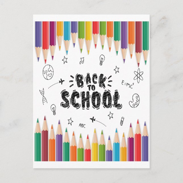 Cartão Postal Bem-Vindo À Camisa De Escola, Primeiro Dia De Esco (Frente)