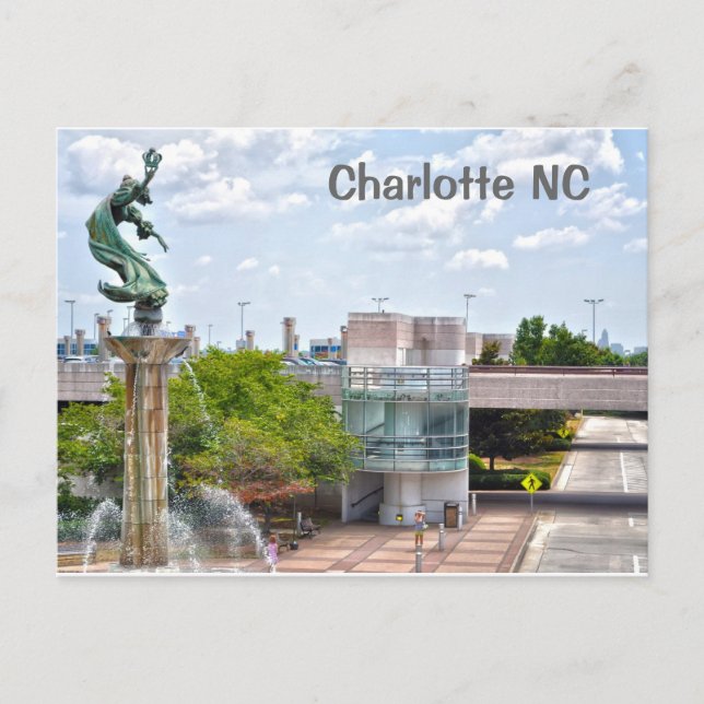 Cartão Postal Bem-vindo à Charlotte! (Frente)