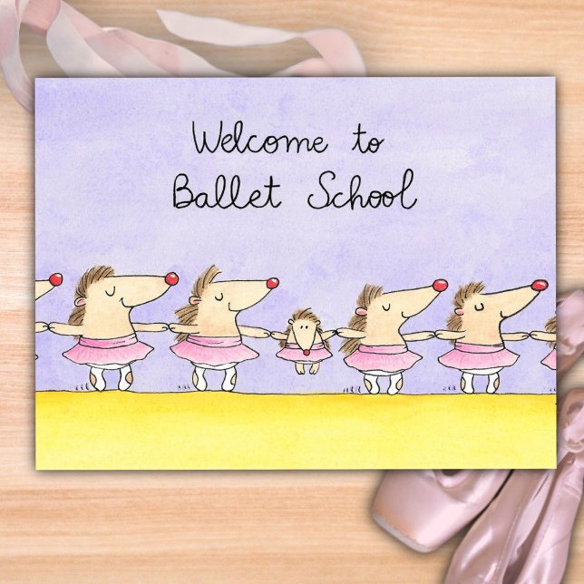Cartão Postal Bem-vindo à Escola de Ballet (Criador carregado)