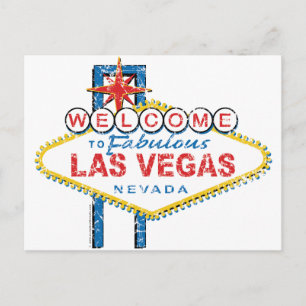 Cartão Postal Bem-vindo a Las Vegas Fabulosa