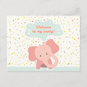 Cartão Postal Bem-Vindo À Minha Festa