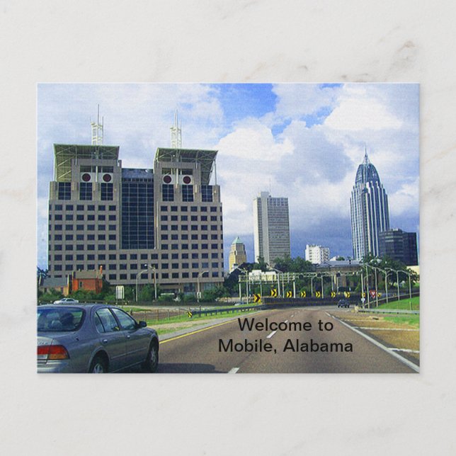 Cartão Postal Bem-vindo a Mobile, Alabama (Frente)
