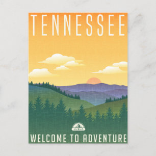 Cartão Postal Bem-vindo à montanha da Viagens vintage Tennessee