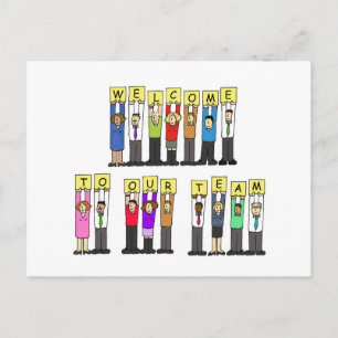 Cartão Postal Bem-vindo à nossa equipe