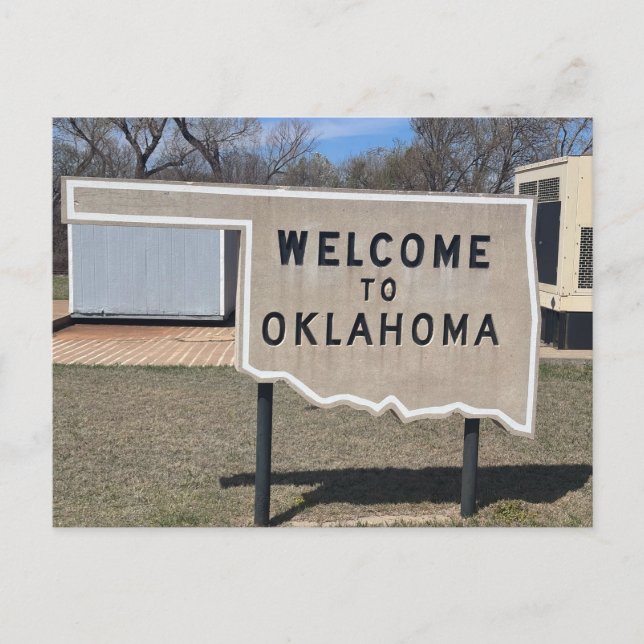 Cartão Postal Bem-vindo a Oklahoma (Frente)