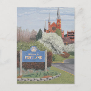 Cartão Postal Bem-vindo a Portland Maine