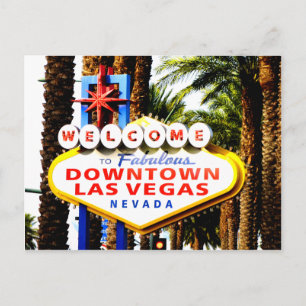 Cartão Postal Bem-vindo ao Cartão-postal de Las Vegas