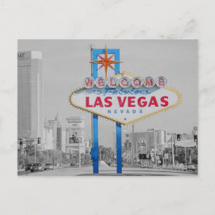 Cartão Postal Bem-vindo ao Cartão-Postal Fabuloso de Las Vegas