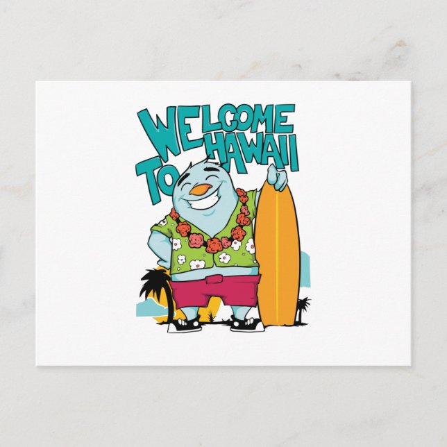 Cartão Postal Bem-vindo ao Havaí (Frente)