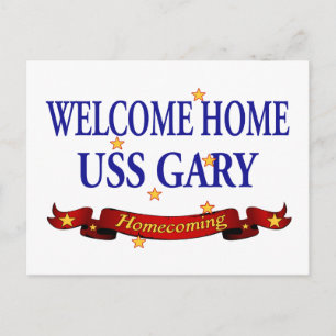 Cartão Postal Bem-vindo ao Home USS Gary