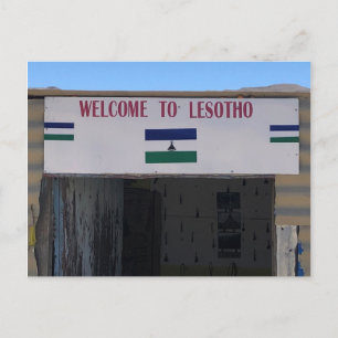 Cartão Postal bem-vindo ao Lesoto