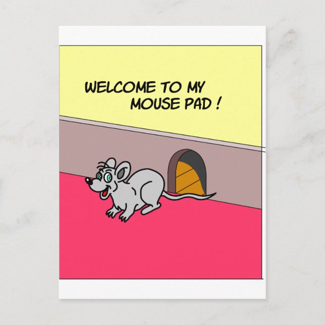 Cartão Postal Bem-Vindo Ao Meu Pad De Mouse (Frente)