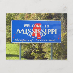 Cartão Postal Bem-vindo ao Mississippi