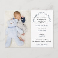 Bem-vindo ao World Baby Boy Photo Text White