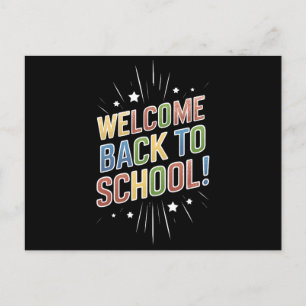 Cartão Postal Bem-vindo de Volta à Escola Professor Primeiro Dia
