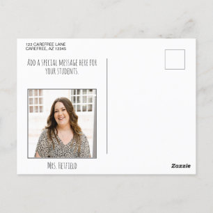 Cartão Postal Bem-vindo de volta ao Cartão-postal do Professor