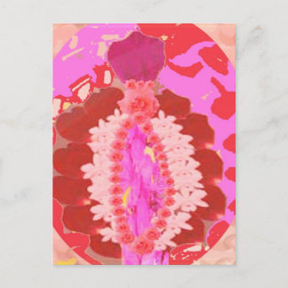 Cartão Postal Bem-vindo, Quente Vegina Floral Espalhada