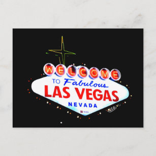 Cartão Postal Bem-vindos ao Fabuous Las Vegas Nevada Sin City