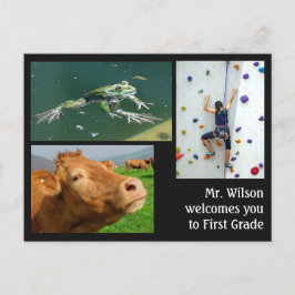 Cartão Postal Bem-vindos das fotos personalizadas do professor