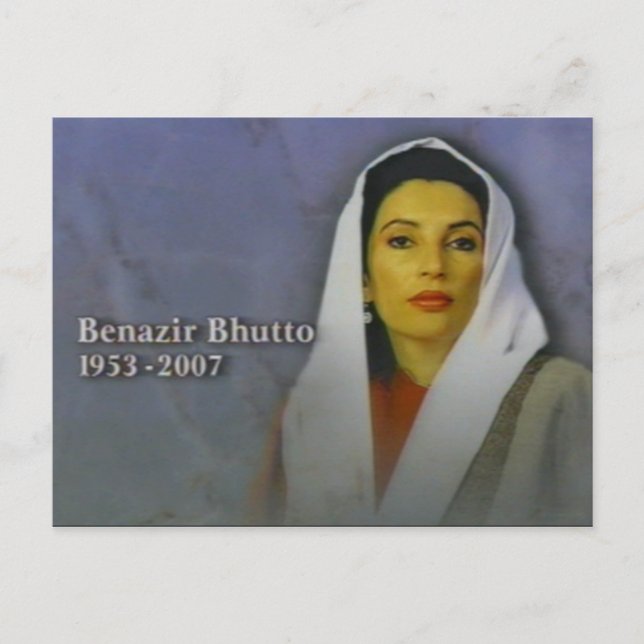 Cartão Postal benazir bhutto (Frente)