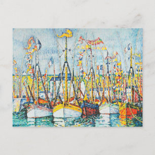 Cartão Postal Bênção da frota atuneira de Groix por Paul Signac