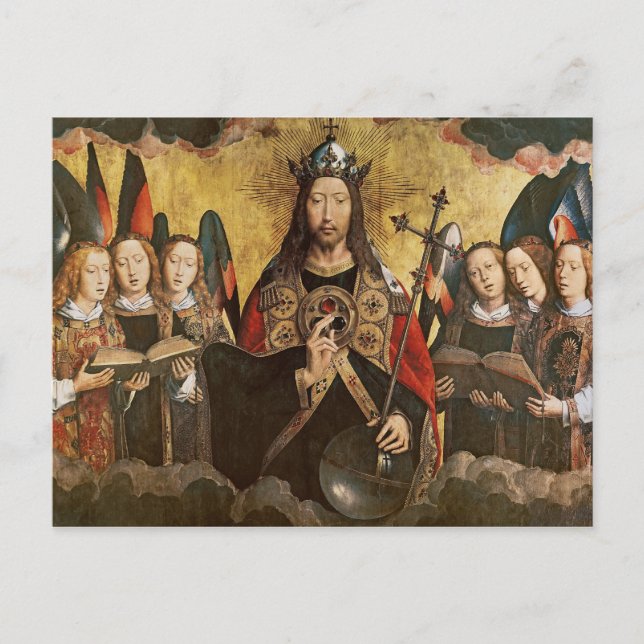 Cartão Postal Bênção do cristo, painel central de um triptych (Frente)