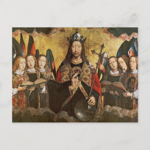 Cartão Postal Bênção do cristo, painel central de um triptych