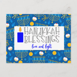 Cartão Postal Bênçãos de Hanukkah