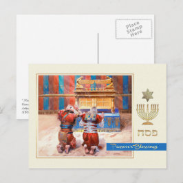 Cartão Postal Bênçãos de Páscoa. Belas Artes