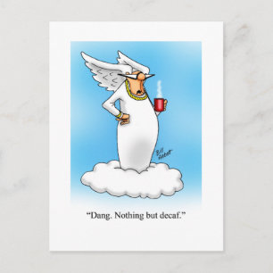 Cartão Postal Bênçãos Engraçadas e Cartão-Postal de Humor de Fé