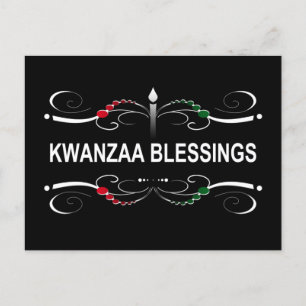 Cartão Postal bênçãos sofisticadas de kwanzaa
