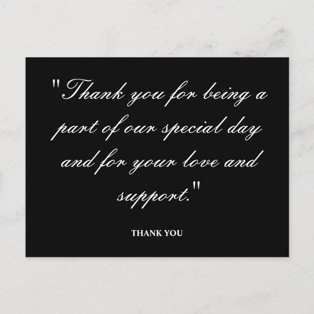 Cartão Postal Bênçãos: Um Sincero Muito Obrigado (Frente)