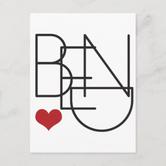 Cartão Postal Bend Oregon Word Heart Logo