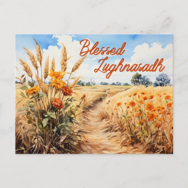 Cartão Postal Bendito Lughnasadh (Frente)