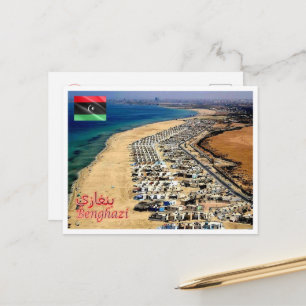 Cartão Postal Benghazi - Líbia - Praia -
