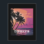 Cartão Postal Benidorm Espanha Summer Vibes Beach<br><div class="desc">Linda Espanha Benidorm Summer Vibes Praia Artowork mostrando palmeiras e a incrível paisagem. Excelente souvenir e ideia de presente.</div>