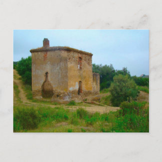 Cartão Postal Benim Antigo, casa de fazenda queimada