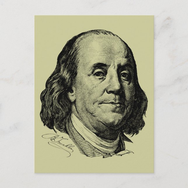 Cartão Postal Benjamin Franklin (Frente)