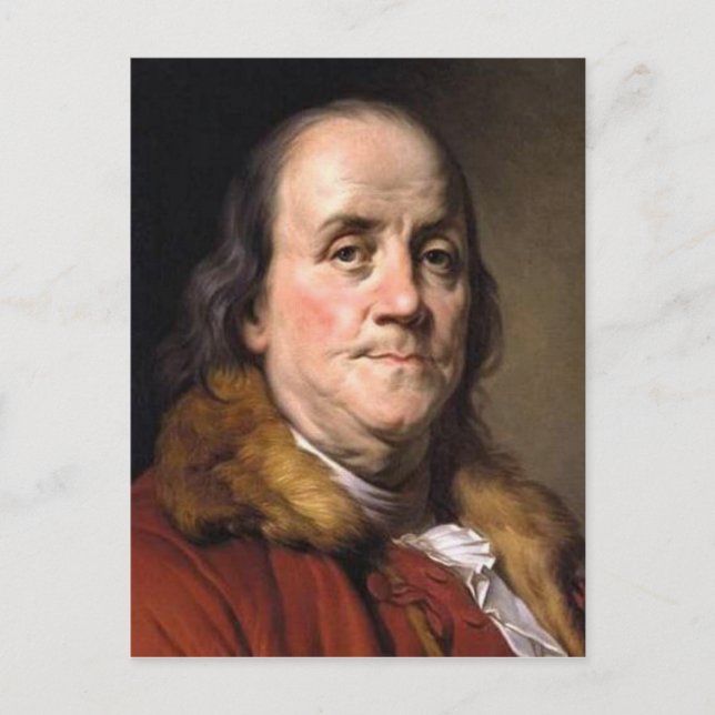 Cartão Postal Benjamin Franklin (Frente)