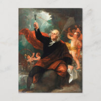 Benjamin Franklin sacando eletricidade do céu