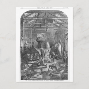 Cartão Postal Benjamin Waterhouse Hawkins Studio Antiquado Impre